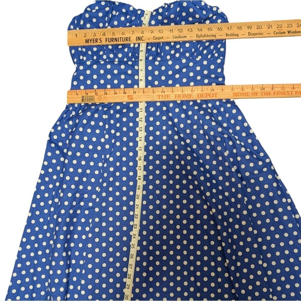 NWT MIXINNI Polka Dot Smocked Accent Halter Dress retro Marilyn rockabilly XL - Picture 5 of 11